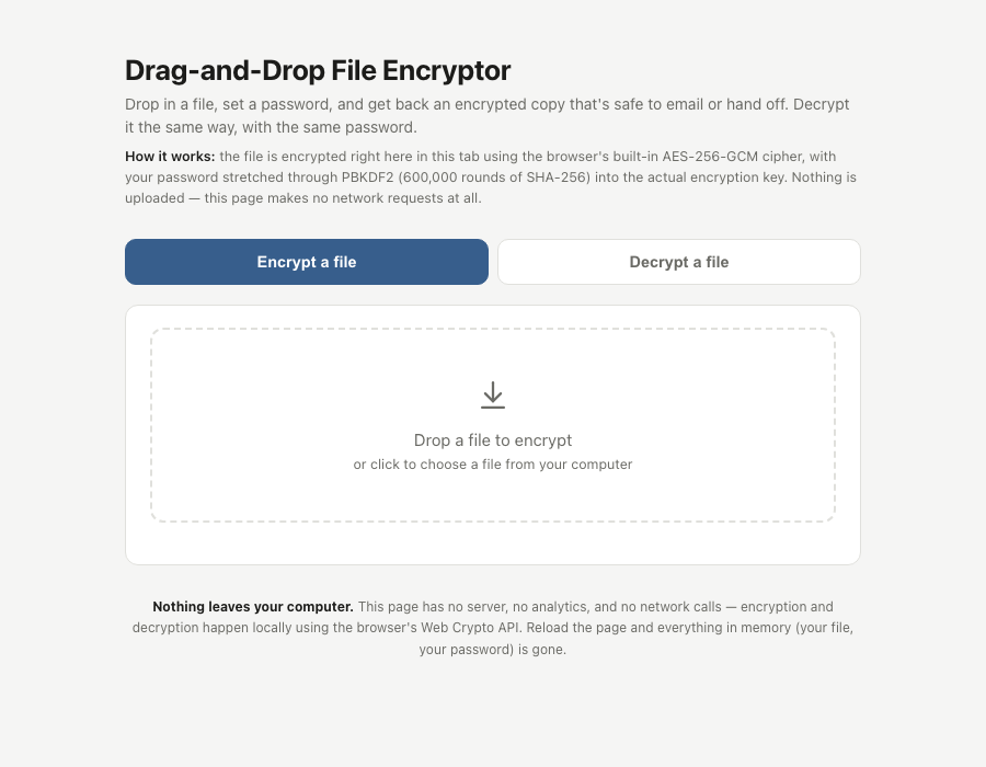 Drag-and-Drop File Encryptor