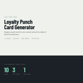 Loyalty Punch Card Generator — Product overview