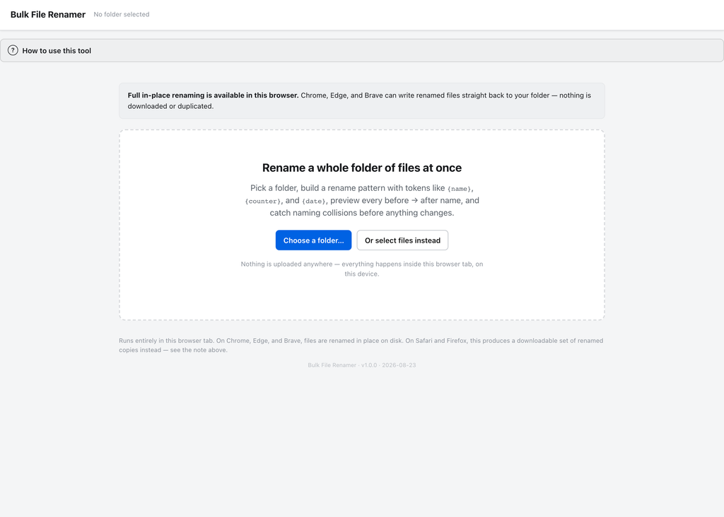 Bulk File Renamer