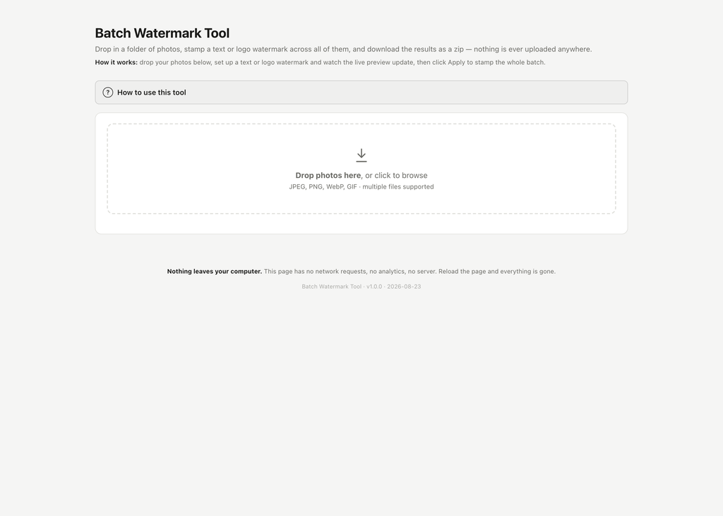 Batch Watermark Tool
