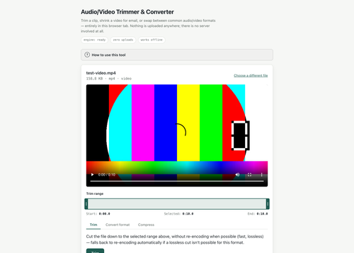 Audio/Video Trimmer & Converter