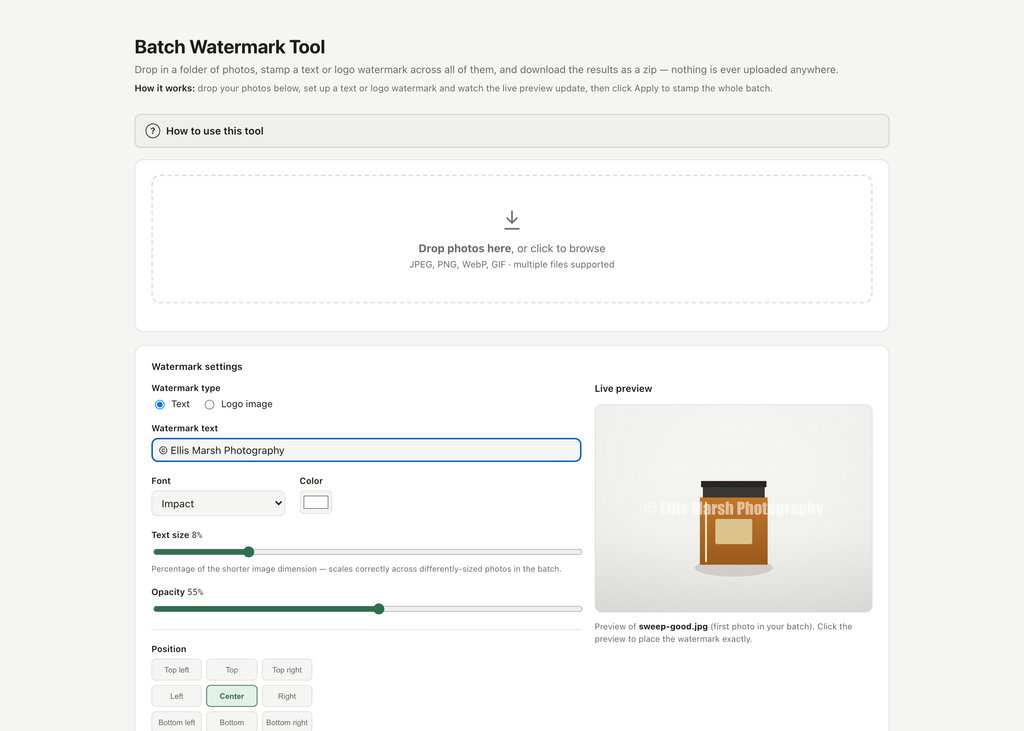 Batch Watermark Tool