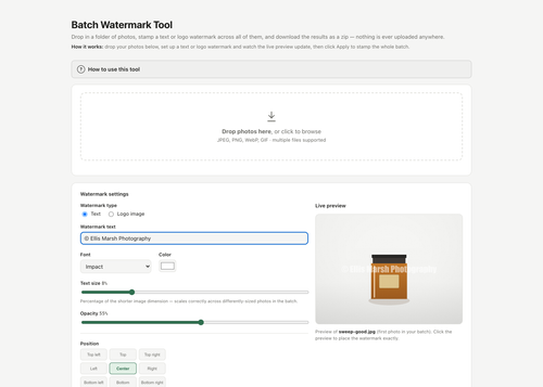 Batch Watermark Tool