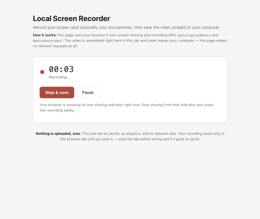 Local Screen Recorder