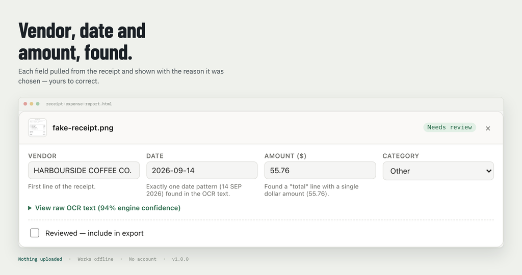 Example result