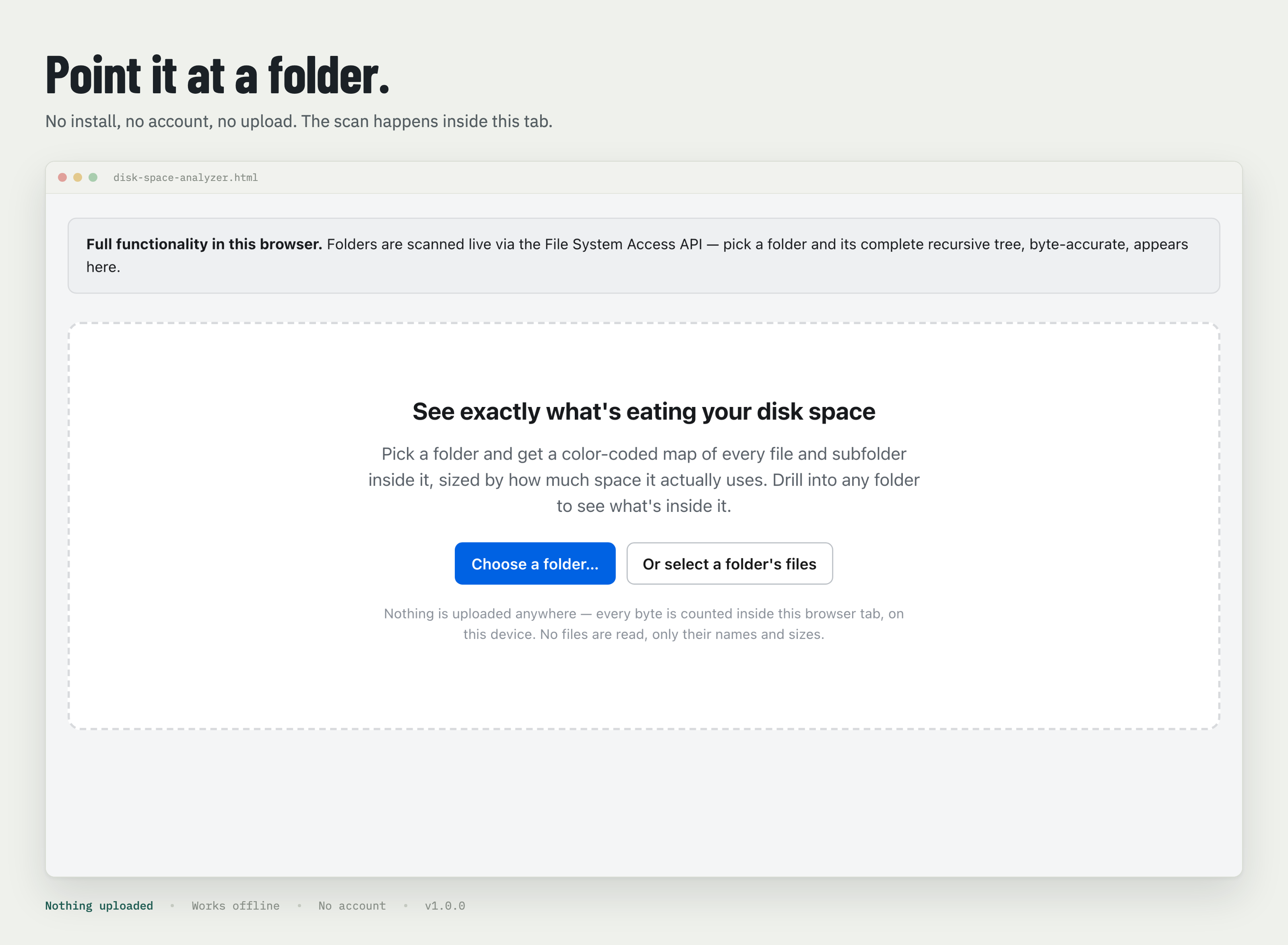 Opens instantly in the browser