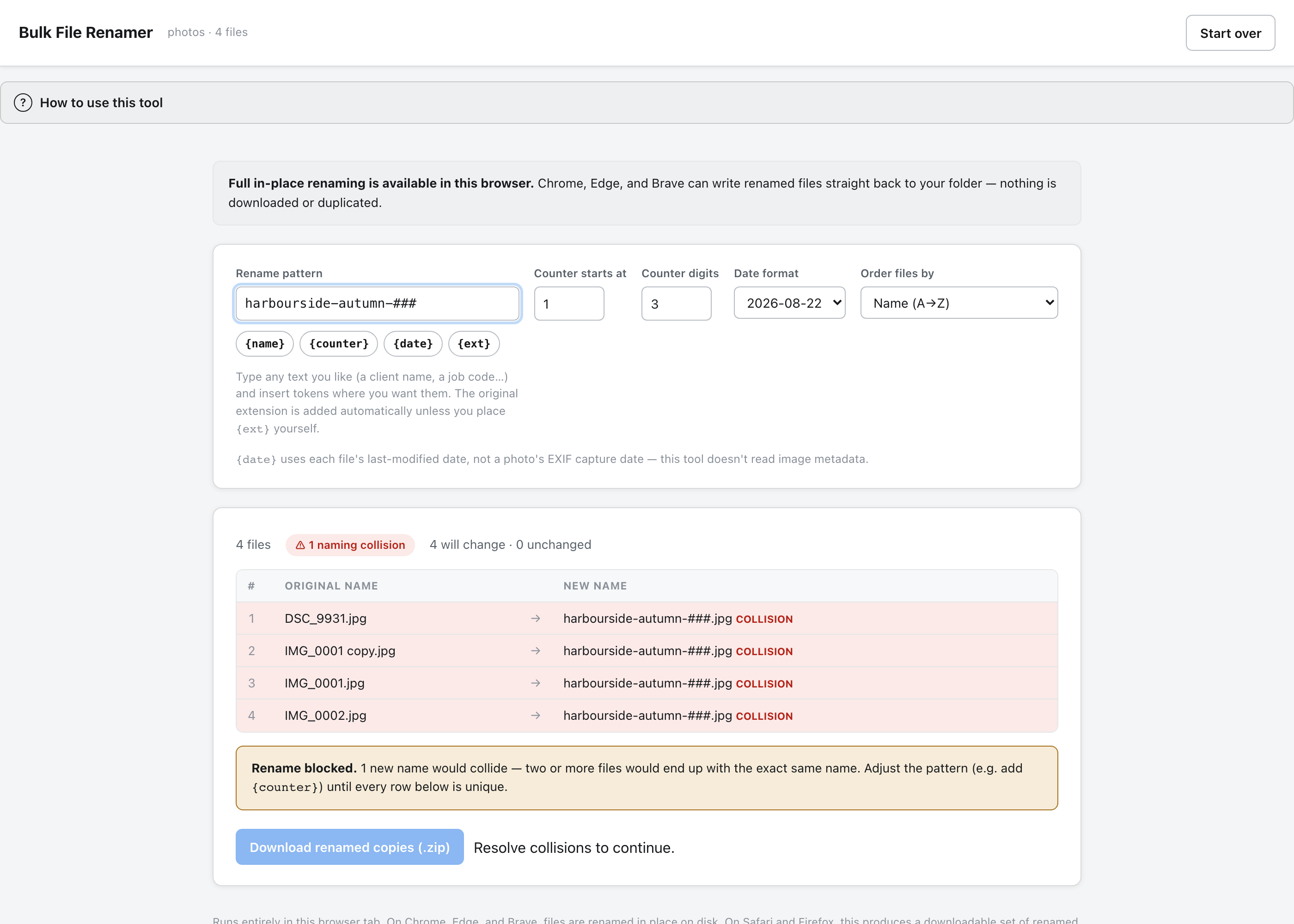 Bulk File Renamer