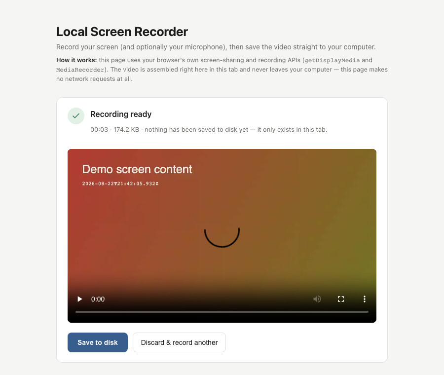 Local Screen Recorder