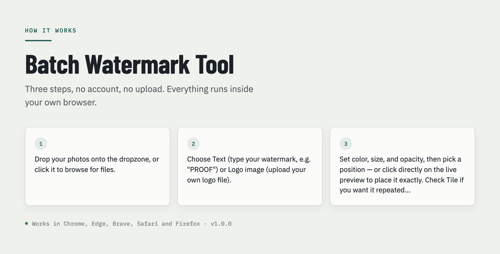 Batch Watermark Tool