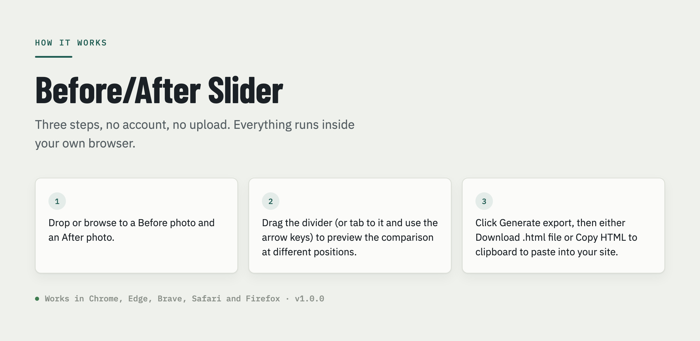 Before/After Slider Generator