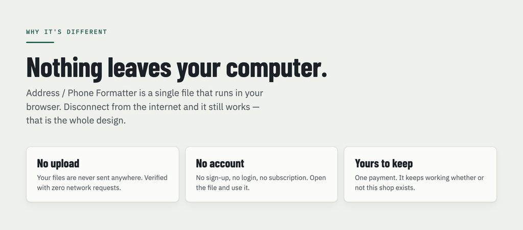 Address - Phone Formatter