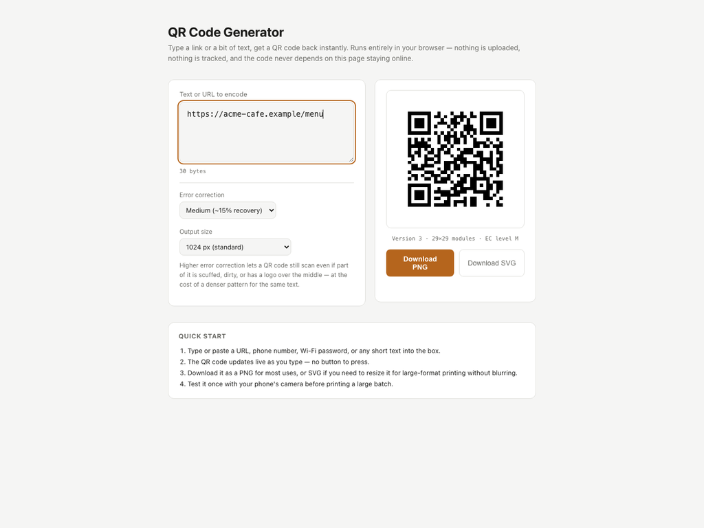 QR Code Generator