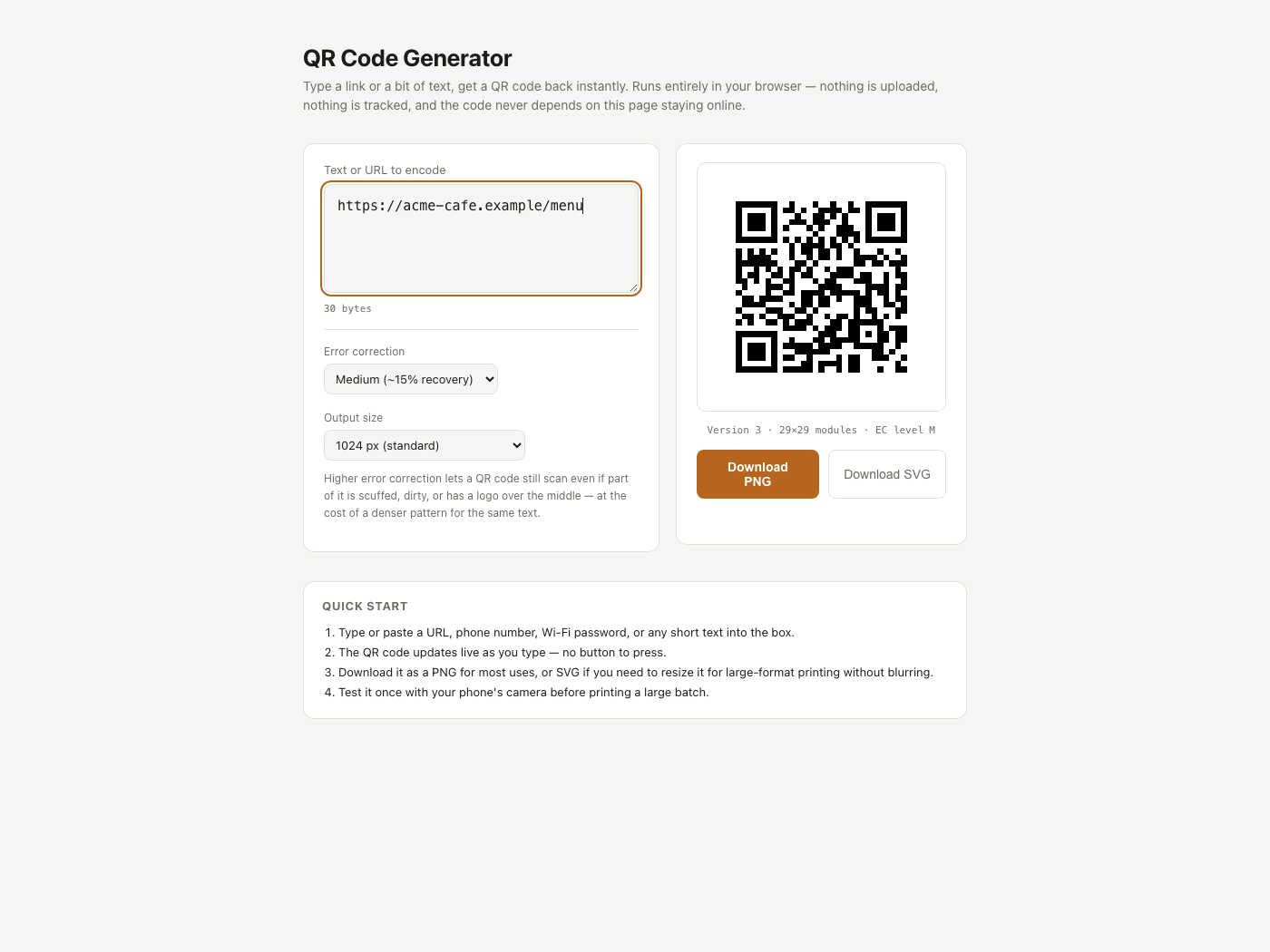 QR Code Generator