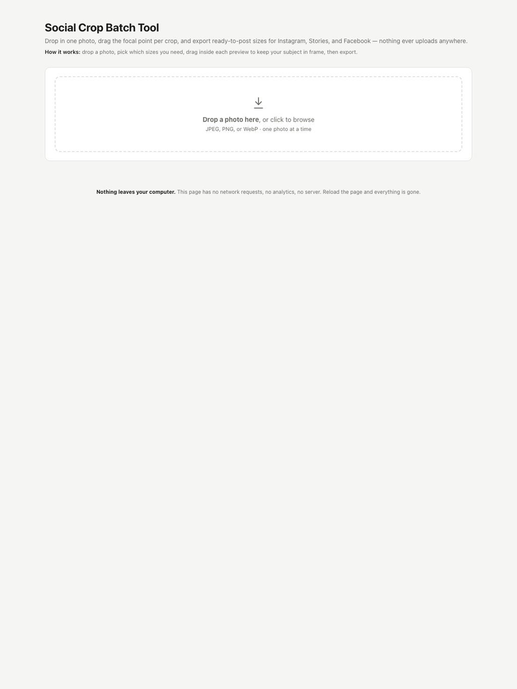 Social Crop Batch Tool