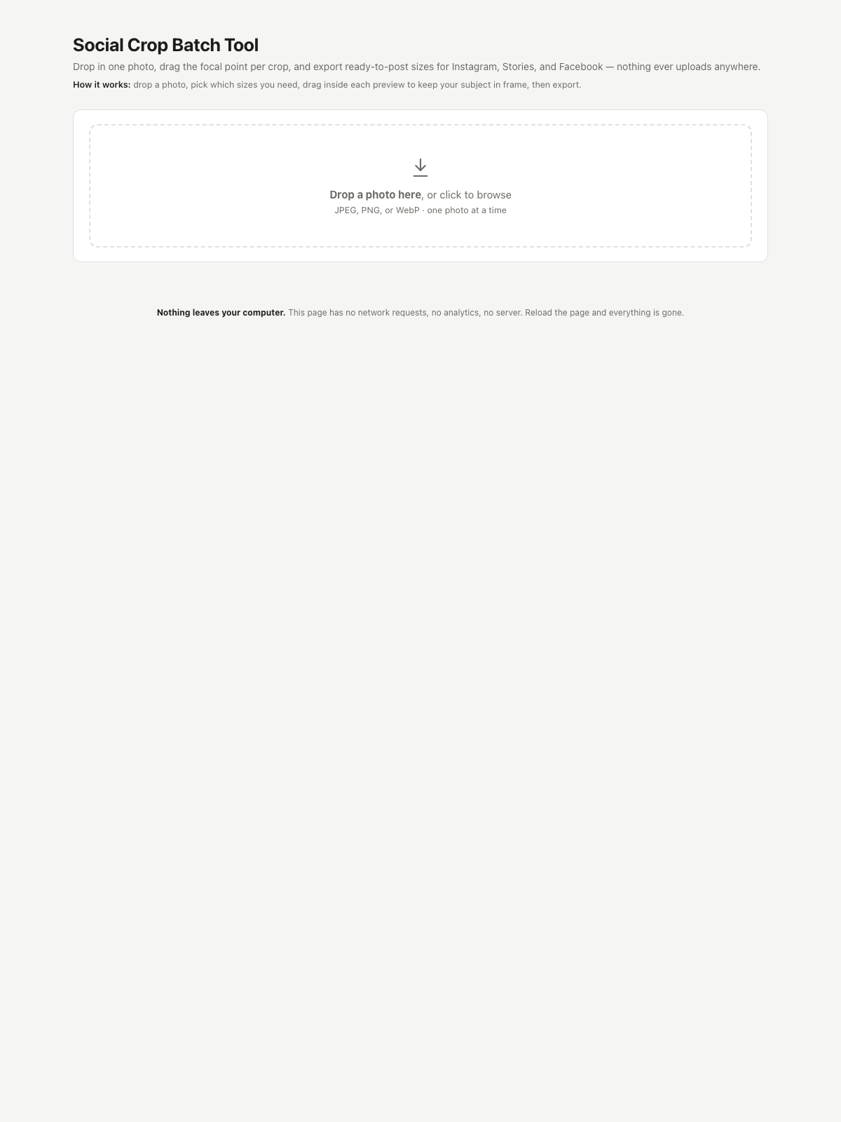 Social Crop Batch Tool
