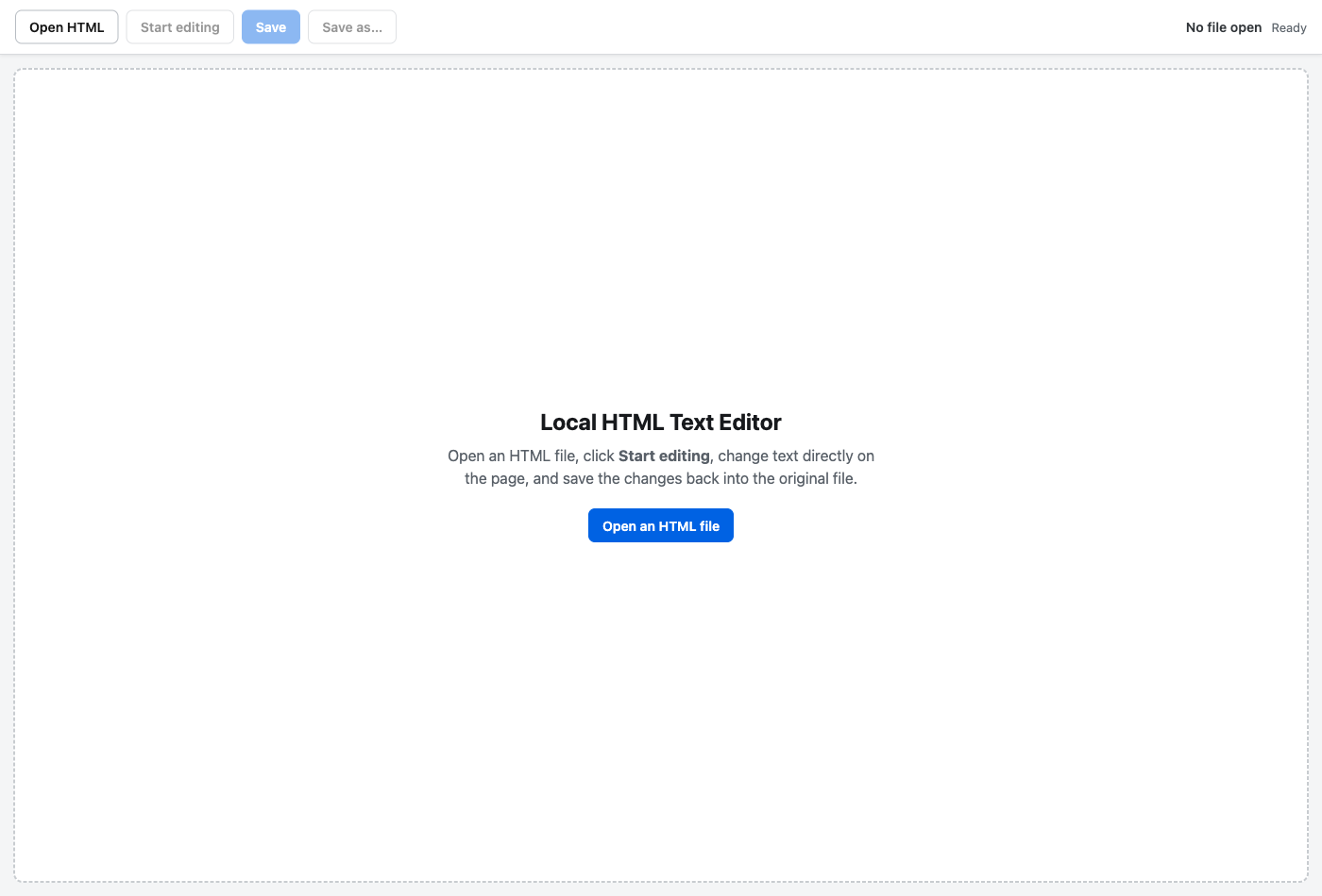 Local HTML Editor