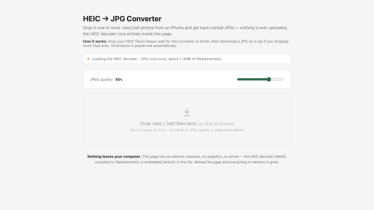 HEIC → JPG Converter