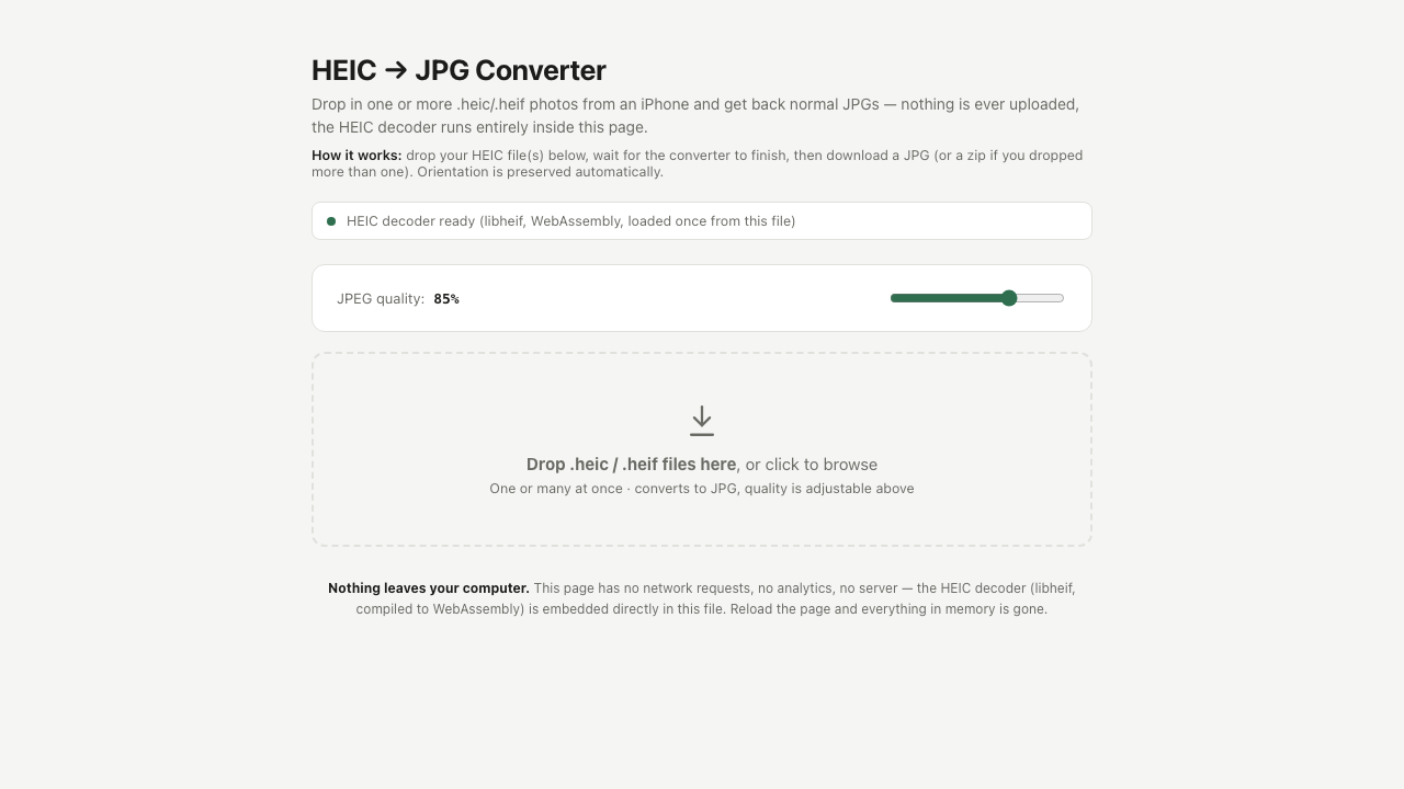 HEIC → JPG Converter