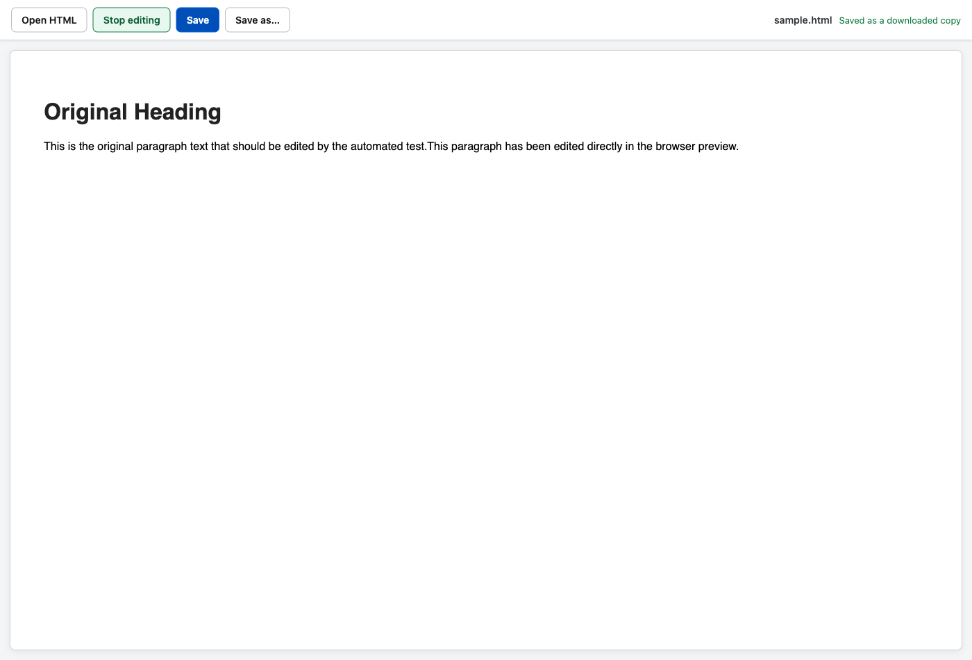 Local HTML Editor